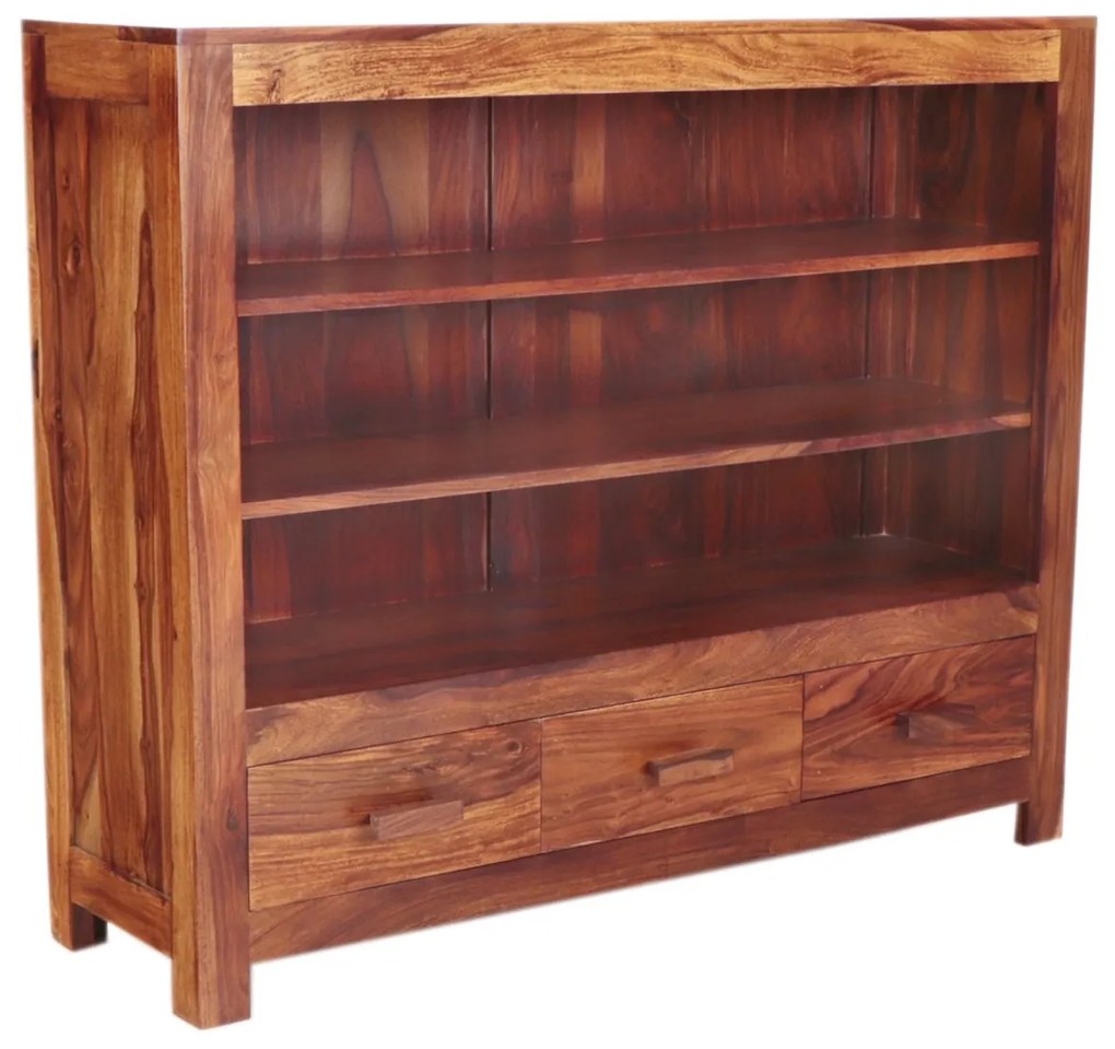 furniture-nabytek.cz - Drevená knižnica masív 120x100x35