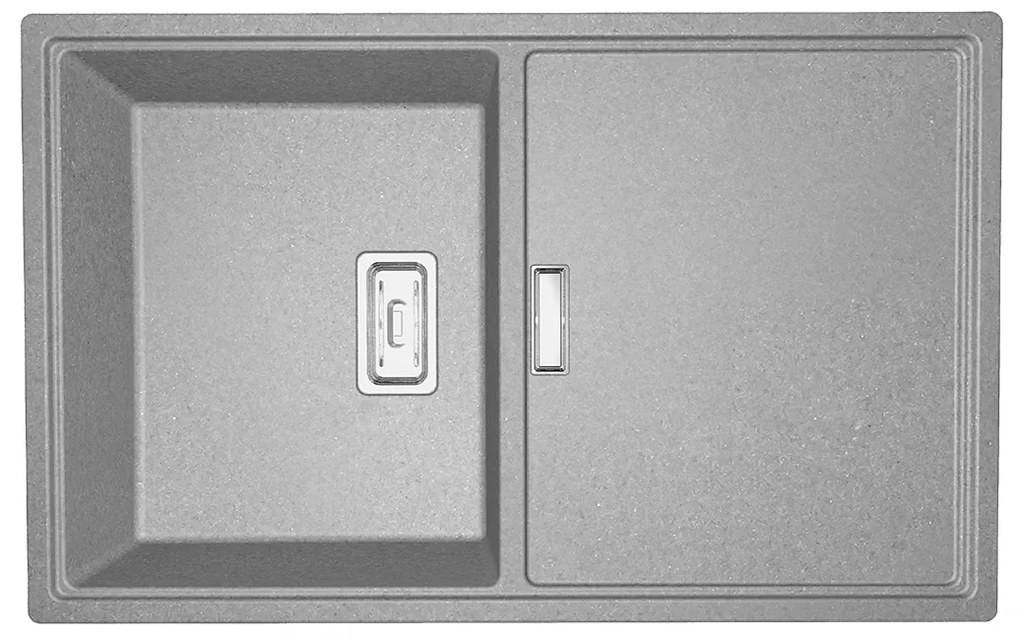 Laveo Tonga, 1-komorový granitový drez 800x500x190 mm, šedá, LAV-SPT_511Y