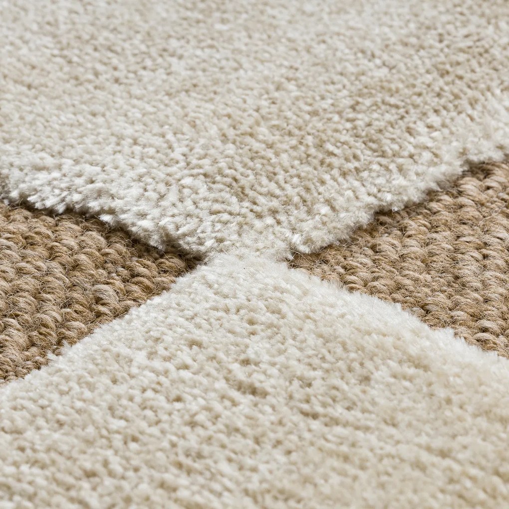 Dywany Łuszczów, Kusový koberec Spark 0710A beige/cream, 200x290, béžová, chodba / predsieň