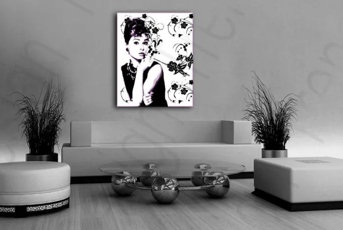 Ručne maľovaný POP Art obraz Audrey Hepburn | rôzne rozmery