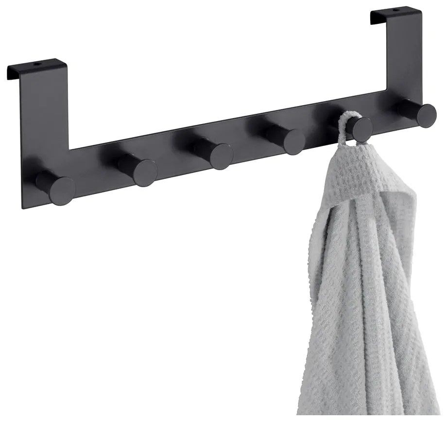 Čierny kovový vešiak na dvere 39 cm Celano – Wenko