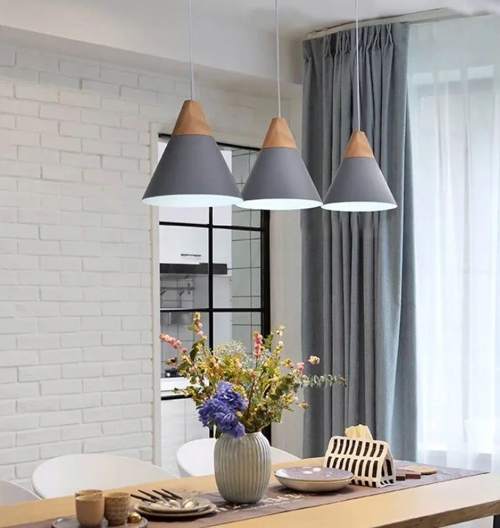 Dekorstudio Retro stropná lampa Loft Scandi C sivá