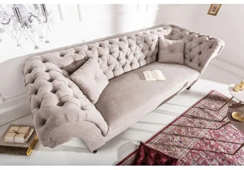 Sedacia súprava 40146 225cm Paris - Zamat Sivá  - Komfort-nábytok