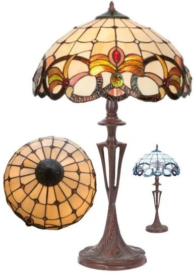 Lampa Tiffany vitráž  kolekcia CASIOPEA peacock Ø40*60