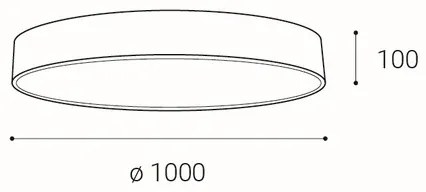 LED2 - LED Stmievateľné stropné svietidlo MONO LED/153W/230V 3000K/4000K biela