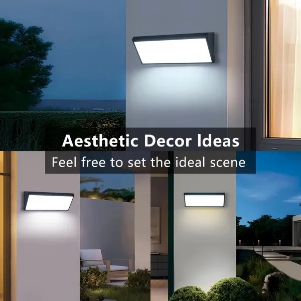 Brilagi - Vonkajšie nástenné LED svietidlo TRIANGLE LED/42W/230V čierne IP65