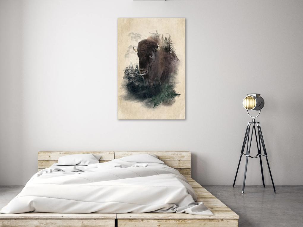 Artgeist Obraz - Stately Buffalo (1 Part) Vertical Veľkosť: 60x90, Verzia: Premium Print