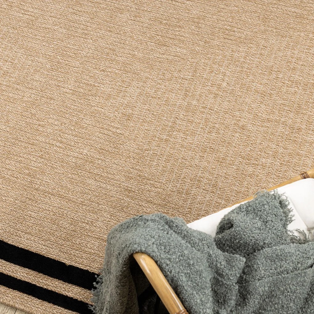 Kusový koberec Spark 0687 beige/black, 160x220, béžová, chodba / predsieň, Dywany Łuszczów