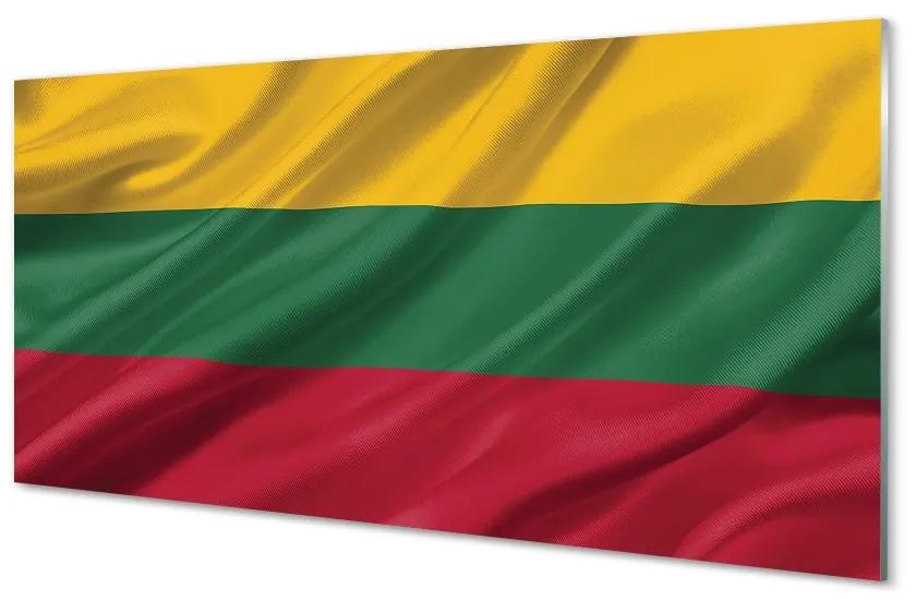 Sklenený obraz vlajka Litvy 140x70 cm