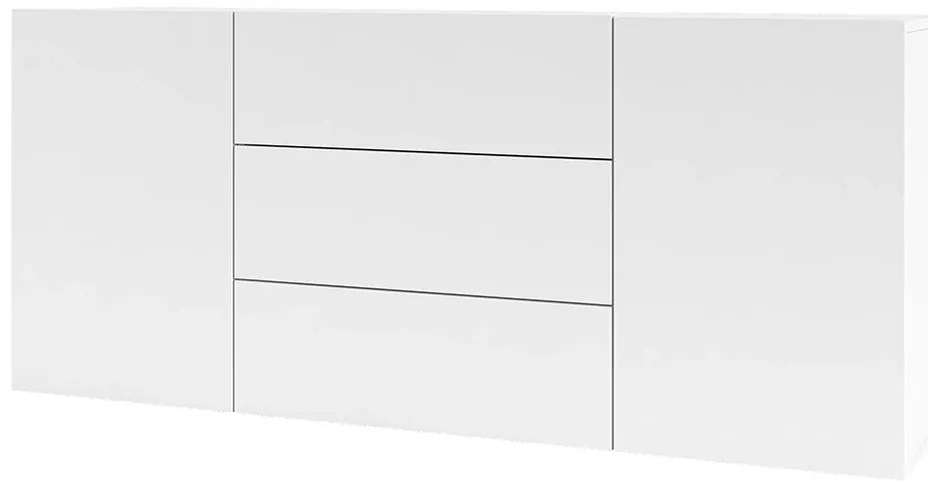 Komoda Avernic Typ 26 (biela + dub wotan). Akcia -18%. Vlastná spoľahlivá doprava až k Vám domov. 1042052