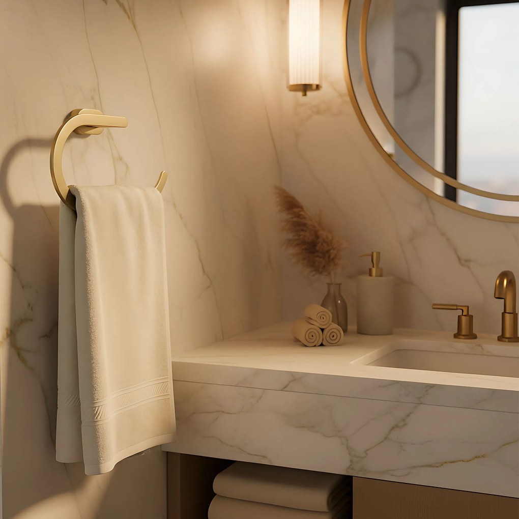 Rea Til, vešiak na uterák, zlatá matná, REA-88069