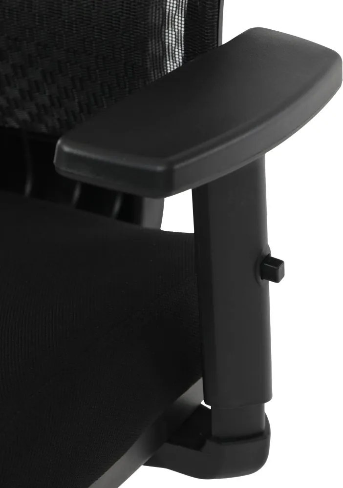 Kancelárska ergonomická stolička TRAGEL — sieťovina / látka, čierna