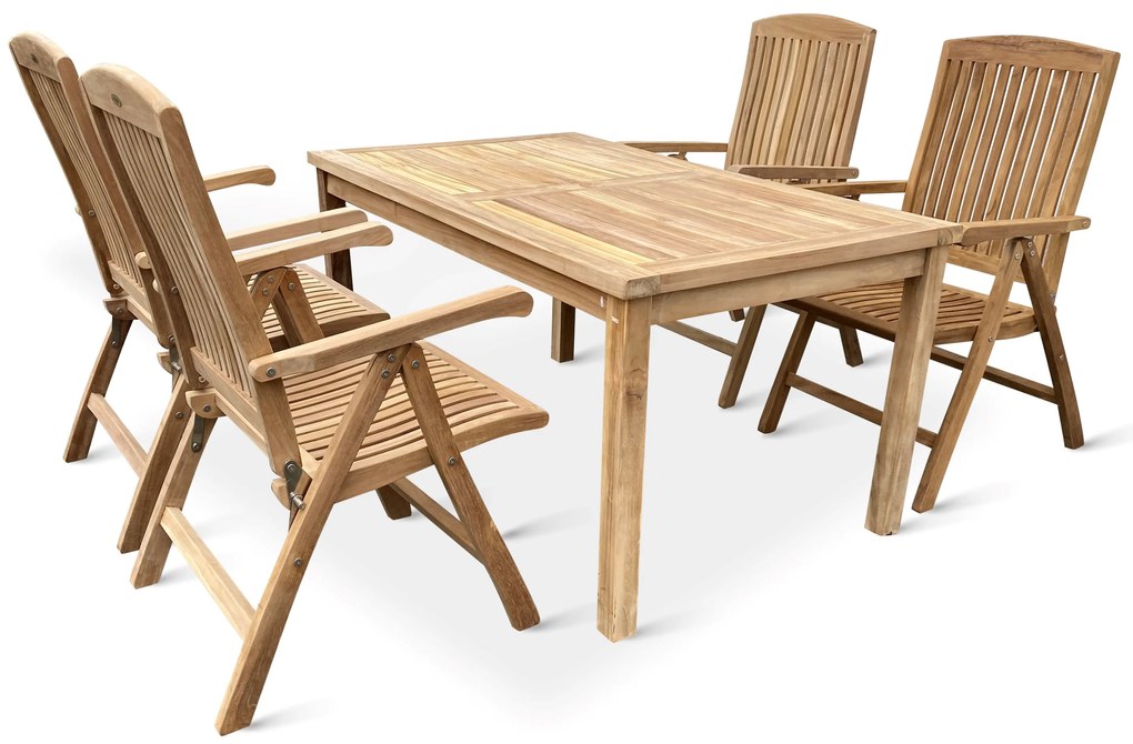 Noela Záhradný teakový set 1+4 pre 4 osoby Garden V.