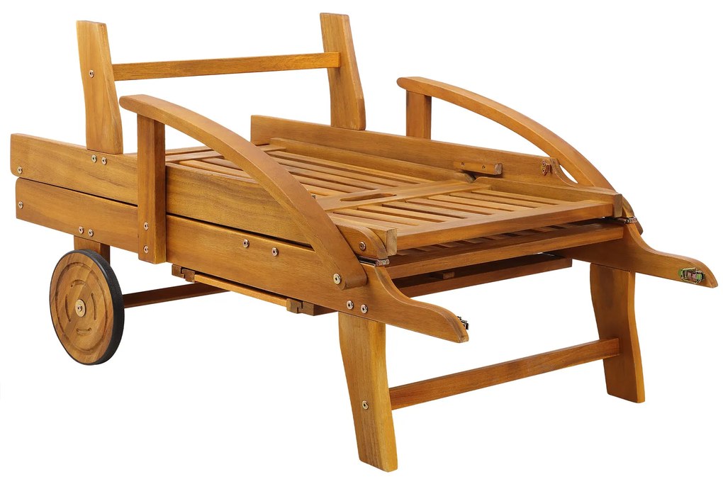 Záhradné lehátko TAMI SUN, 195,5x69x85cm, prírodná hnedá Jurhan