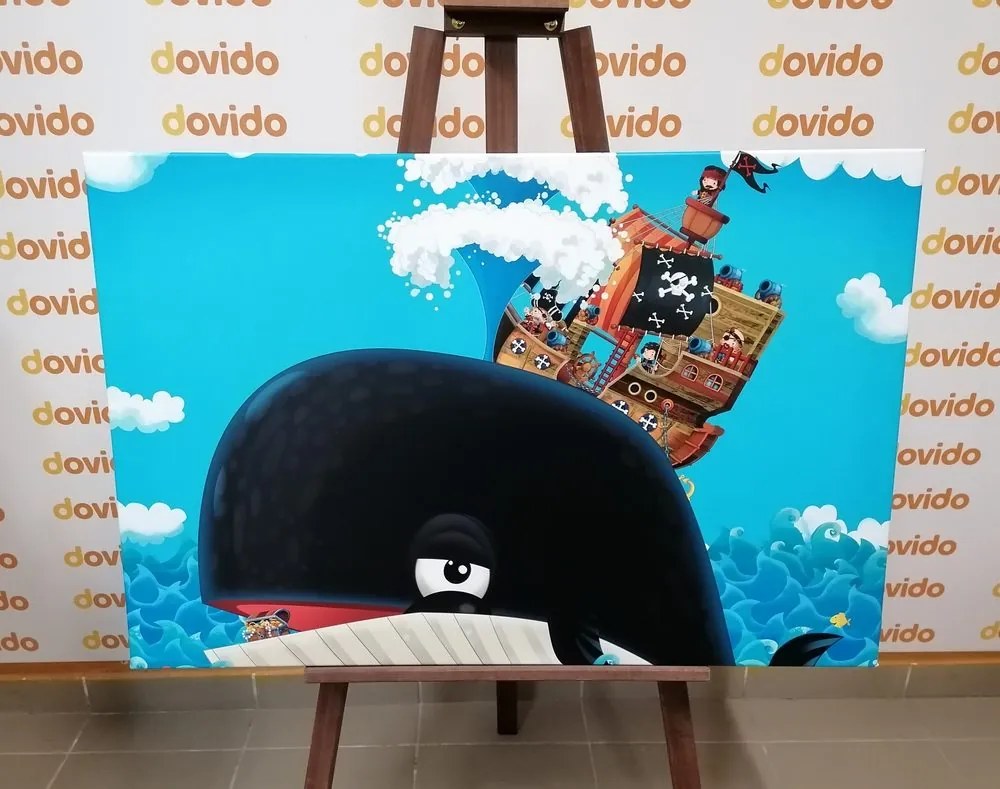 Obraz pirátska loď na veľrybe
