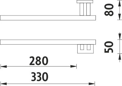 Nimco Držiak na uteráky ľavý do steny KEIRA - KE 22060L-26