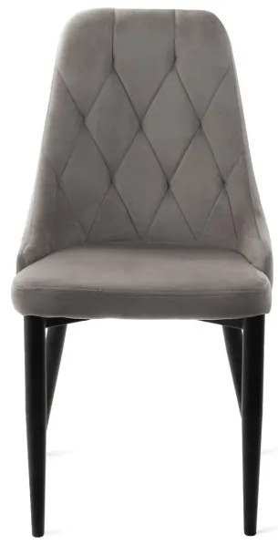 Jedálenská stolička LOUIS QUILTER zamatová sivá 849010