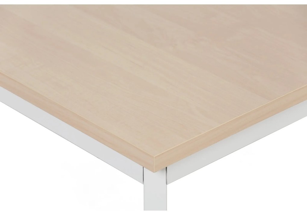 Jedálenský stôl, 1800 x 800 mm, sivá podnož, breza
