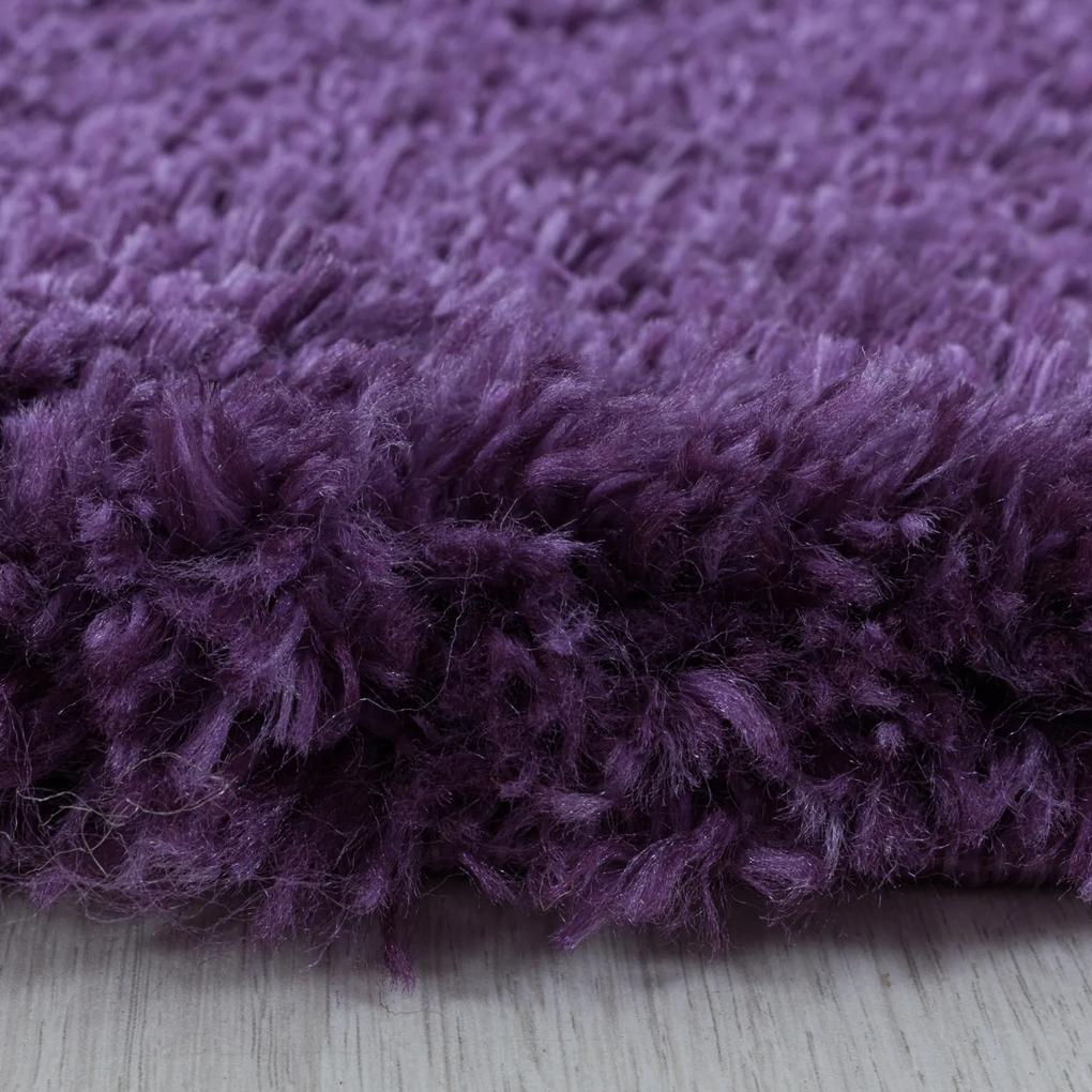 Ayyildiz koberce Kusový koberec Fluffy Shaggy 3500 lila kruh - 120x120 (priemer) kruh cm