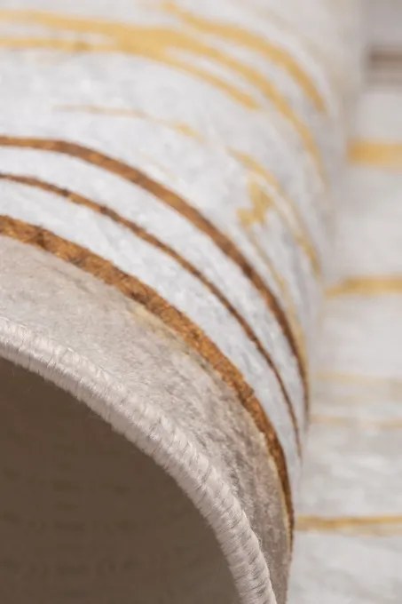 Protišmykový koberec MILANO 40021-01 krémový / zlatý