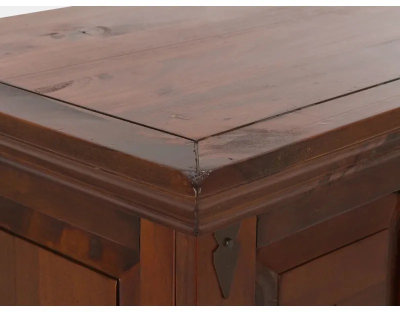 furniture-nabytek.cz - Masívna komoda Highboard Catana z borovice, hnedá, lakovaná – 107×45×130 cm