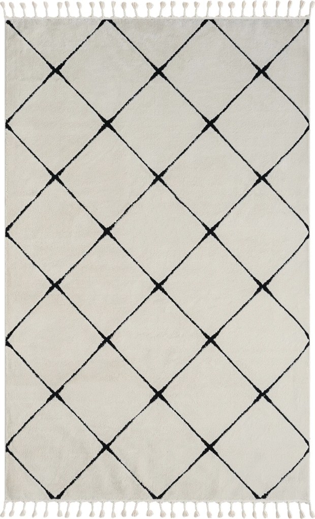 Kusový koberec Moroccan Vision weiß, 160x230, čiernobiela, obývacia izba, My Flair