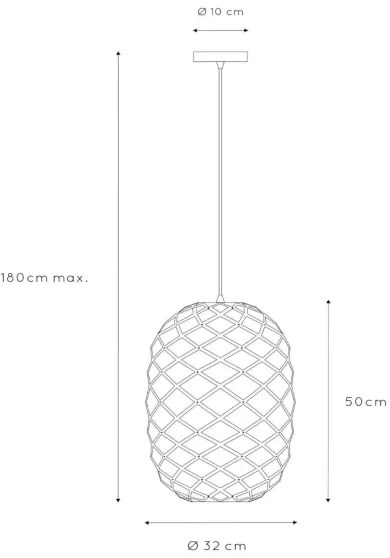 Lucide 21417/32/30 - Luster na lanku WOLFRAM 1xE27/60W/230V čierna
