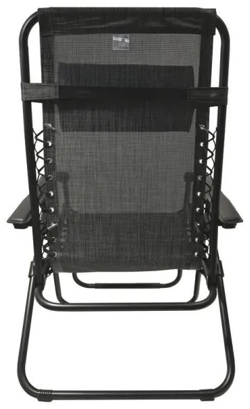 Skladacie polohovateľné kreslo antracit