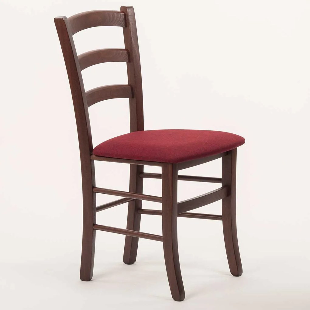 Stima stolička PAYSANE s čalúneným sedákom Vyberte odtieň ->: Tmavo hnedá, Vyberte látku ->: LUX Bordo 15