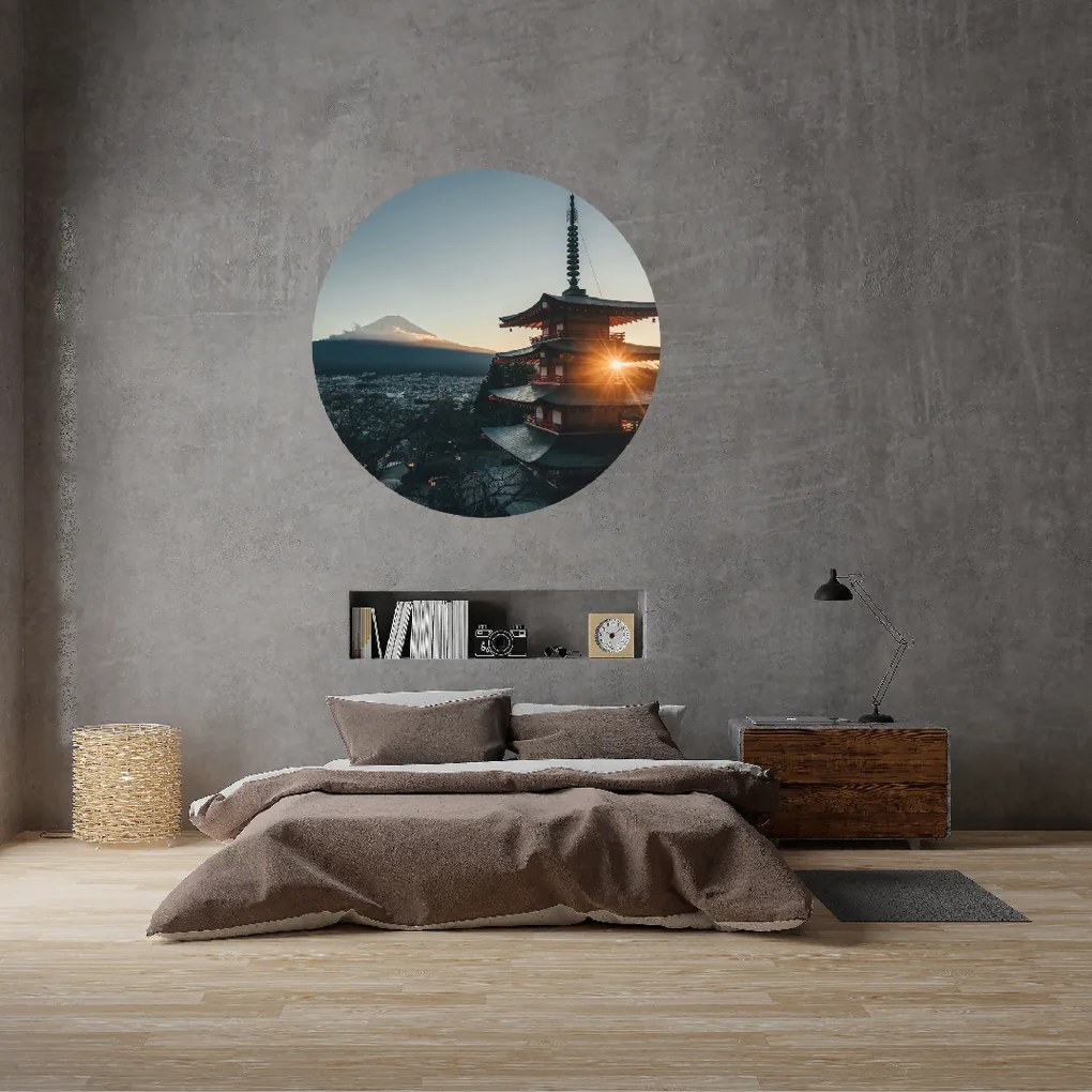 PIPPER. Textilná kruhová nálepka na stenu "Japonsko 2" Veľkosť: 100 cm