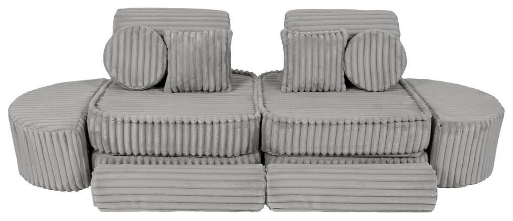 MeowBaby® Churros detská pohovka Max, Moon Dust Grey
