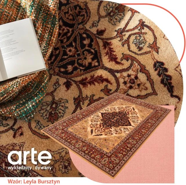 Koberec Agnella Isfahan Leyla jantárový