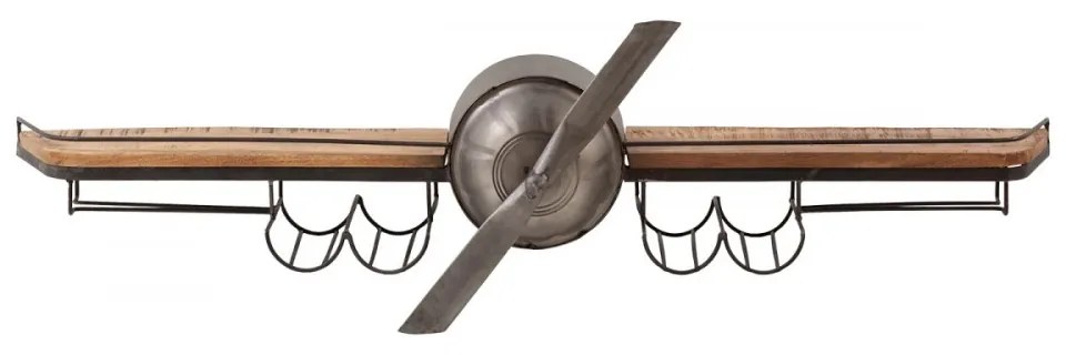 furniture-nabytek.cz - Masívna barová polica Camera z kovu a manga, lakovaná, čierna – 134×25×33 cm