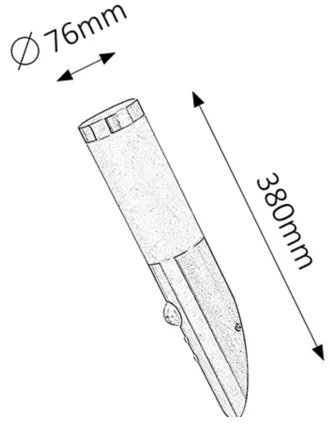 Rabalux 8266 - Vonkajšie svietidlo so senzorom INOX TORCH 1xE27/25W/230V IP44