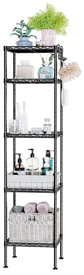 5-poschodový kúpeľňový stojan 30x30x121cm