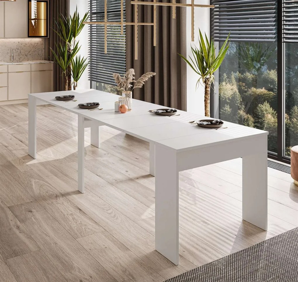 JEDÁLENSKY STÔL AZURO 50 - 302 cm BIELY ROZKLADACÍ
