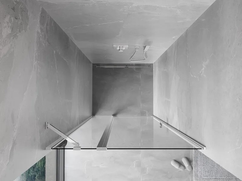 Mexen MIST, 1-krídlové sprchové dvere (1d+1s) 95x200 cm, 6mm číre sklo, chrómový profil, 8A4-095-000-01-00