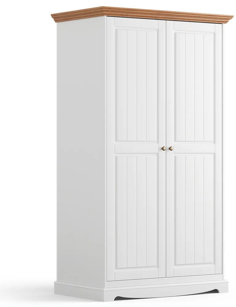 PROXIMA.store - Rustikálna šatníkoa skriňa 2.0 - BELLUNO ELEGANTE FARBA: biela