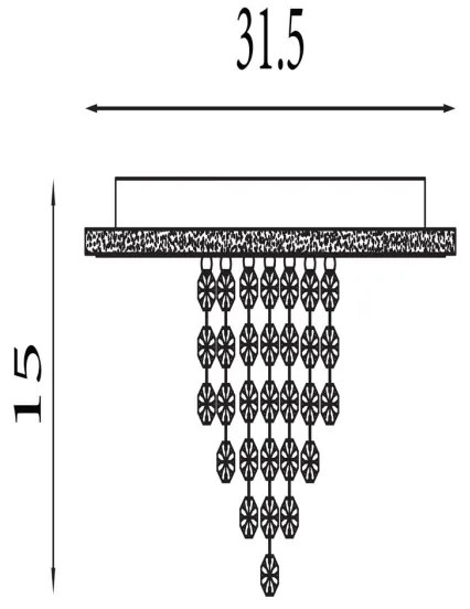 Searchlight 21126-32GO - LED stmievateľné stropné svietidlo DELUGE 20W/230V pr. 31,5 cm zlaté