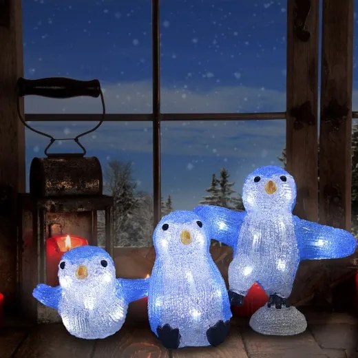 InternetovaZahrada Vianočné tučniaky s LED osvetlením