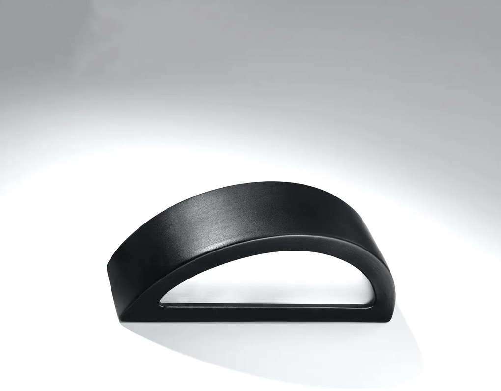 Nástenné svietidlo Atena, 1x čierne keramické tienidlo