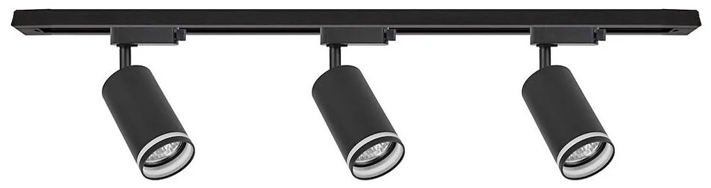 Bodové svietidlo v lištovom systéme PIPE 3xGU10/10W/230V čierne
