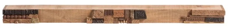 furniture-nabytek.cz - Masívna nástenná polica Greenland z mangového dreva, lakovaná, hnedá – 160×15×10 cm