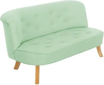 Detská sedačka ľanová zelená 17 cm a 25 cm Biela