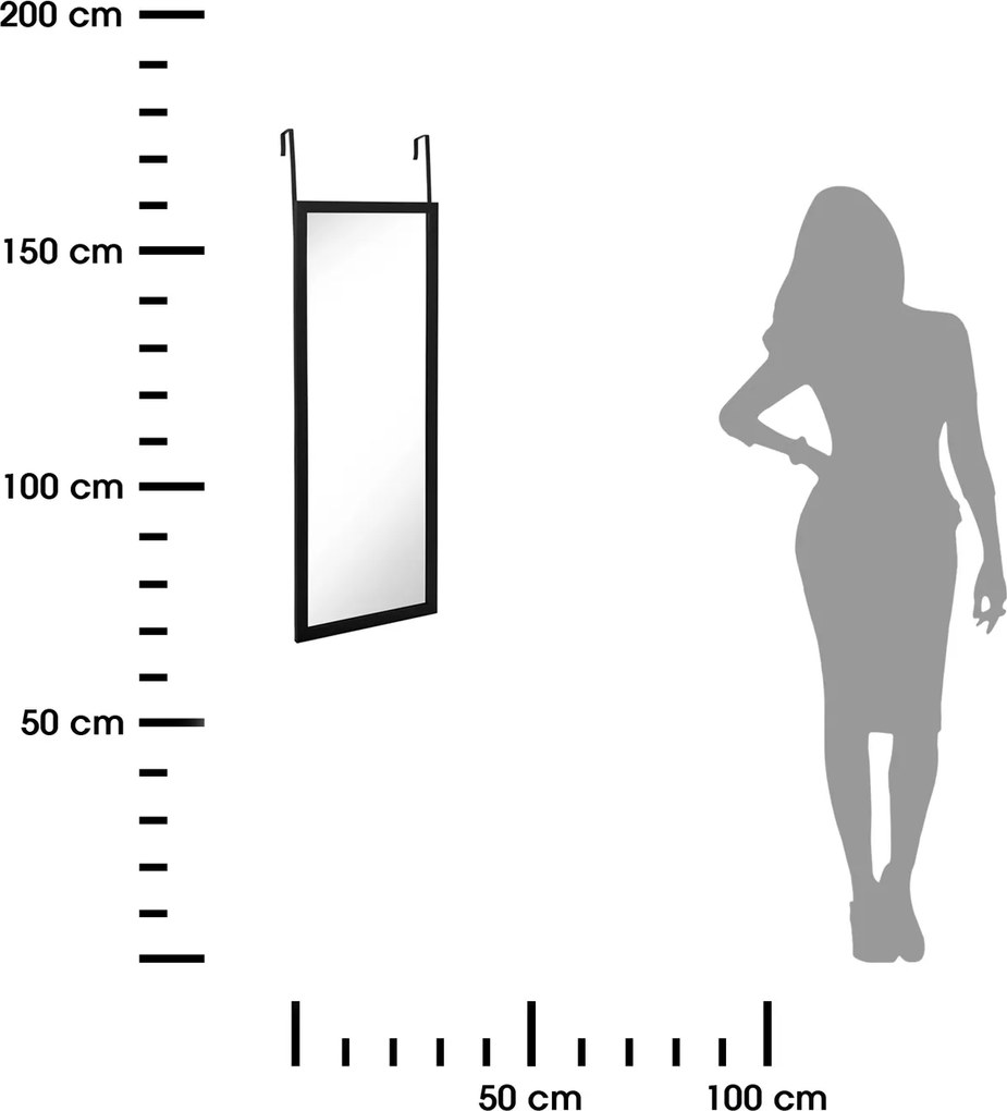 Závesné zrkadlo Basic, čierne