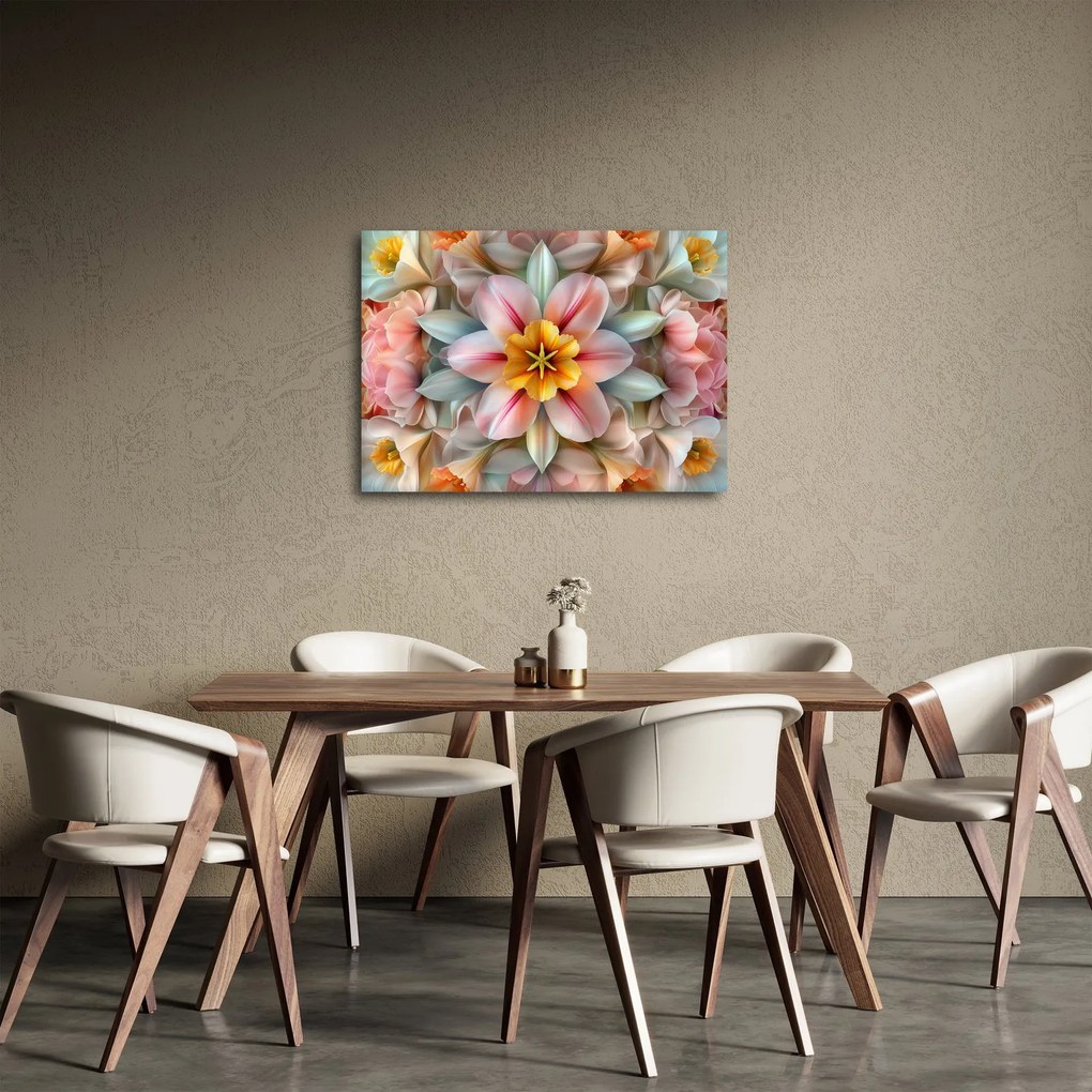 Obraz - Kaleidoskopický kvet (70x50 cm)