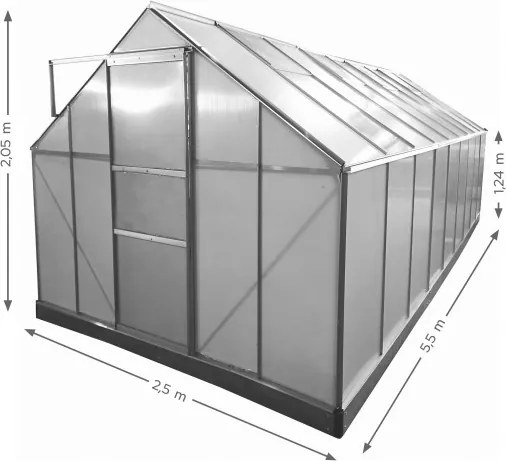 MI Polykarbonátový skleník G7011-11
