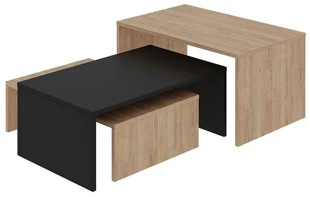 Konferenčný stolík Houseland Kanta dub safírový/čierny