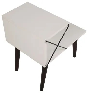 Nočný stolík CROSS 55x50 cm biela