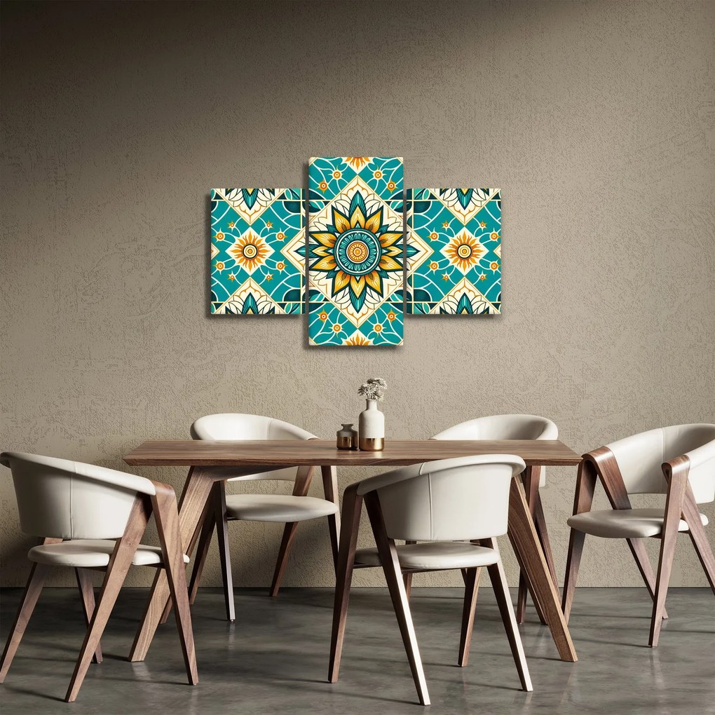 Obraz - Tyrkysový vzor (90x60 cm)